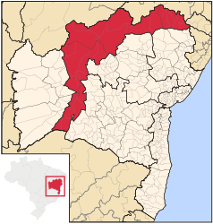 Vale São-Francisca da Bahia - Mapa