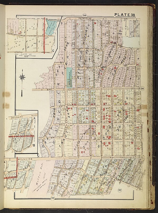 Hancock Park in Baist's Atlas, 1921