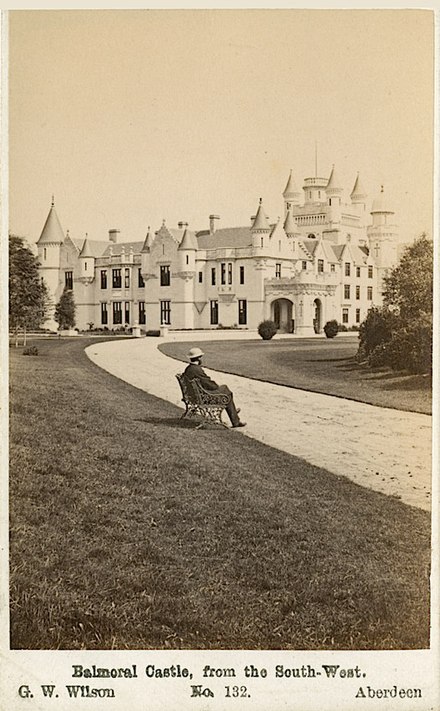 Balmoral Castle, 1860s, albumen print carte de visite