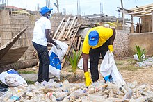 Beach cleanup in Ghana Beach cleanup.jpg