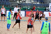 Deutsch: Beachhandball Europameisterschaften 2019 (Beach handball Euro); Tag 3: 4. Juli 2019 – Männer, Platzierungsrunde Gruppe III, Slowenien-Türkei 0:2 (18:18, 22:23) English: Beach handball Euro; Day 3: 4 July 2019 – Men Consolation Round Group III – Slovenia-Turkey 0:2 (18:18, 22:23)