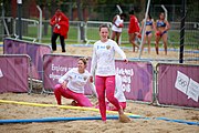 Deutsch: Beachhandball bei den Olympischen Jugendspielen 2018; Tag 5, 10. November 2018; Mädchen, Platzierungsrunde - Russland-Türkei 2:0 English: Beach handball at the 2018 Summer Youth Olympics at 11 October 2018 – Girls Consolation Round – Russland-Turkey 2:0