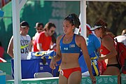 Deutsch: Beachvolleyball bei den Olympischen Jugendspielen 2018; Tag 8, 14. Oktober 2018; Mädchen, Achtelfinale – Bolivien-Puerto Rico 0:2 (18–21/18–21 ) English: Beach volleyball at the 2018 Summer Youth Olympics at 14 October 2018 – Girls Round of 16 – Bolivia-Puerto Rico 0:2 (18–21/18–21 )