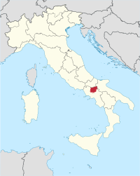 Položaj Provincije Benevento u Italiji