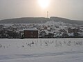 View towards the Tv tower in winter time