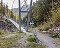 Hangbrug tussen Val Sinestra en Zuort.