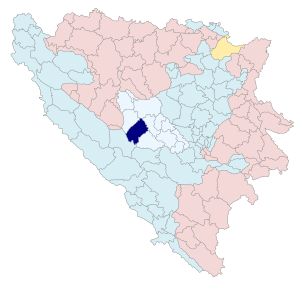 Položaj općine Bugojno u Bosni i Hercegovini