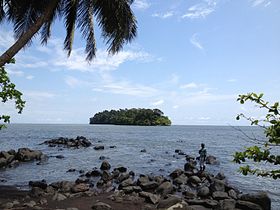 Île de Nicholls, vue depuis Bimbia