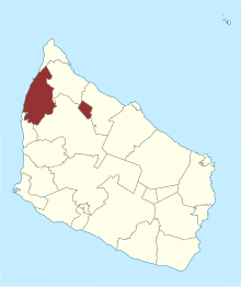 Location of Rutsker Sogn in Bornholm Municipality