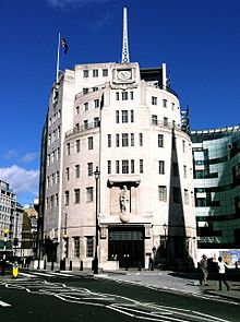 BBC Radio 3's studios are located in Broadcasting House, London. Broadcasting House and East Wing.jpg