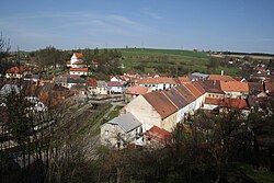 Brtnice view from castle gardens in Brtnice, Jihlava District.jpg