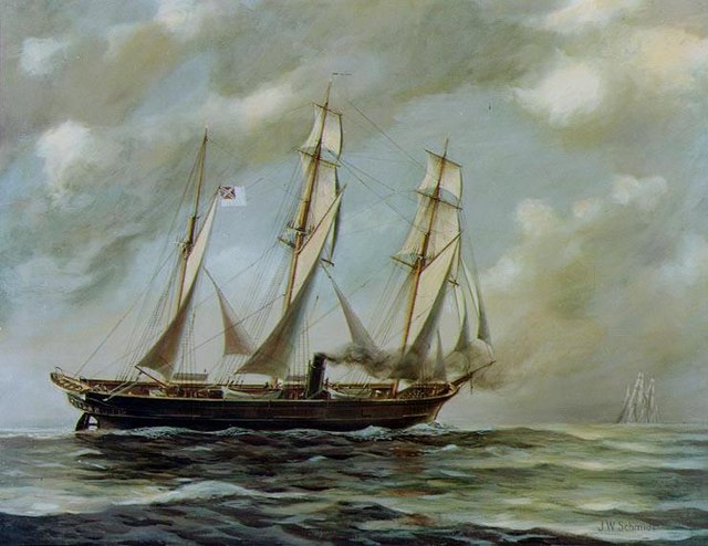 A 1961 painting of CSS Alabama