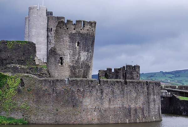 Caerphilly Castle, one of the Despenser properties Roger Mortimer seized in May 1321.