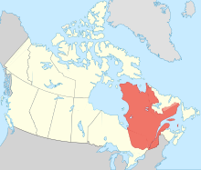 Kanada'da Quebec konumu