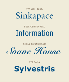 Specimens of typefaces by Matthew Carter CarterFaces.png