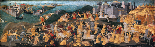 Erobringen af ​​Trebizond af Apollonio di Giovanni di Tommaso