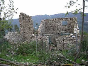 Les ruines du château.