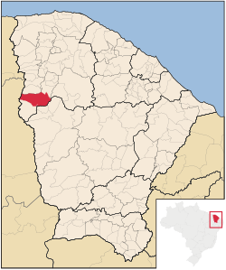 Localização de Ipueiras no Ceará