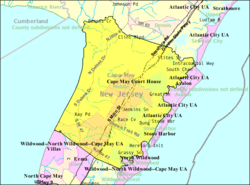 Mapa do Census Bureau de Middle Township, New Jersey