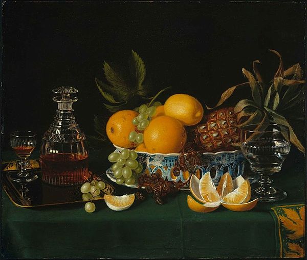 Still Life on a Green Table Cloth, c. 1815