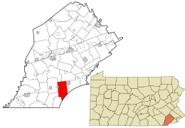 Location pf New Garden Township in Chester County, Pennsylvania and of Chester County in Pennsylvania