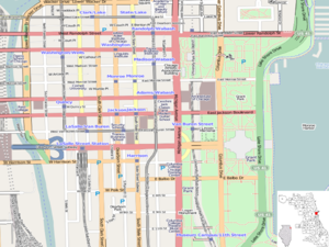 300px chicago loop location map