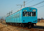 スカイブルー塗装となった 1001号編成 （2008年1月26日、新郷 - 武州荒木間）