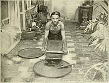 Sangley Chinese latik maker (1899) Chinese latik maker. Image from page 104 of "The Philippine Islands" (1899).jpg