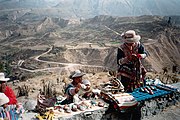 Souvenir sellers overlooking the canyon