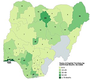 Nigeriyada COVID-19 o'limi tasdiqlandi