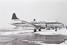 Convair 440 Convair CV-440 Metropolitan on the ground in Zurich-Kloten.jpg