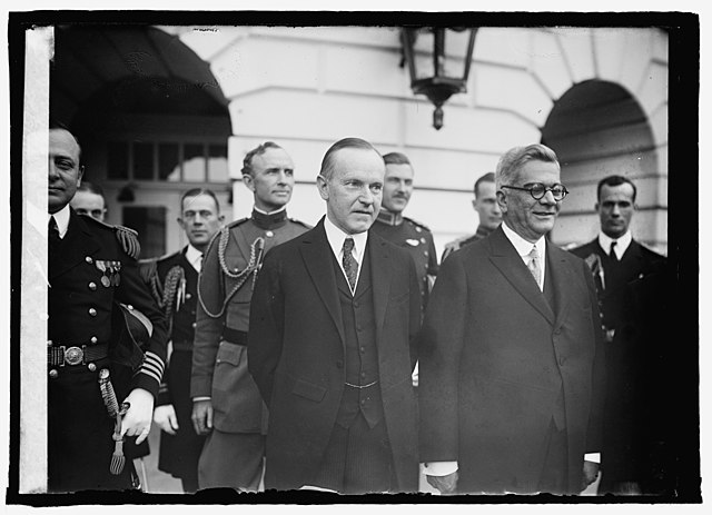 President Calvin Coolidge with Machado in 1925.