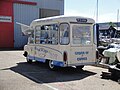 The rear of an old Cream of Cowes ice cream van (WTB 340D), in Newport Quay, Newport, Isle of Wight for the Isle of Wight Bus Museum's May 2011 running day.