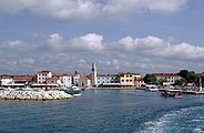 Deutsch: Kroatien, Fažana, Hafen von der Fähre nach Brioni aus gesehen English: Croatia, Fažana, harbour seen from the ferry to Brioni