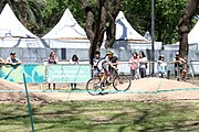 Deutsch: Radsport bei den Olympischen Jugendspielen 2018 Tag 10, 16. Oktober 2018 - Combined Criterium – XCC Qualifikation weiblich English: Cycling at the 2018 Summer Youth Olympics – Women's Combined Criterium – XCC Qualification on 16 October 2018.