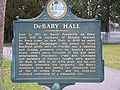 Historical marker outside DeBary Hall