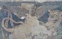 Bog Dioniz jezdi na tigru, iz Dionizove hiše na Delosu, 2. st. pr. n. št.