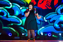 Destiny Chukunyere won the 2015 edition of the Junior Eurovision Song Contest for Malta Destiny Chukunyere at stage of JESC 2015 (2).jpg
