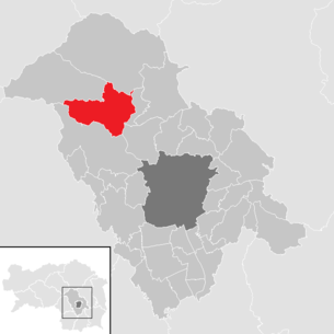 Placering af kommunen Deutschfeistritz i Graz-Umgebung-distriktet (klikbart kort)