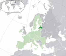 לטביה (ירוק), האיחוד האירופי (ירוק בהיר)