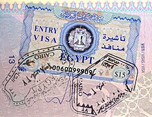 Egyptian visa on arrival Egypt Visa.jpg