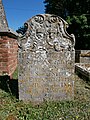 Eighteenth-century grave outside the medieval All Saints' Church in Foots Cray.