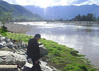 Estero Lampa river in Chile