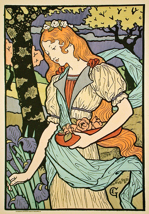 Eugène Samuel Grasset, poster for an exhibition of French decorative art at the Grafton Galleries, 1893