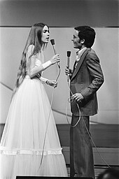 Al Bano and Romina Power in Eurovision. Eurovisie Songfestival 76 Den Haag Albano en Romina (Italie), Bestanddeelnr 928-5023.jpg