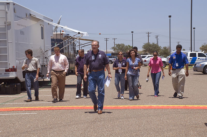 File:FEMA - 37352 - FEMA PIO gives a tour to the media in Texas.jpg