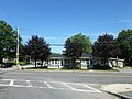 Lawrence and Faulkner Street Apartments, an affordable housing apartment complex near 873 Lawrence Street, Lowell, Massachusetts. West side of complex shown.