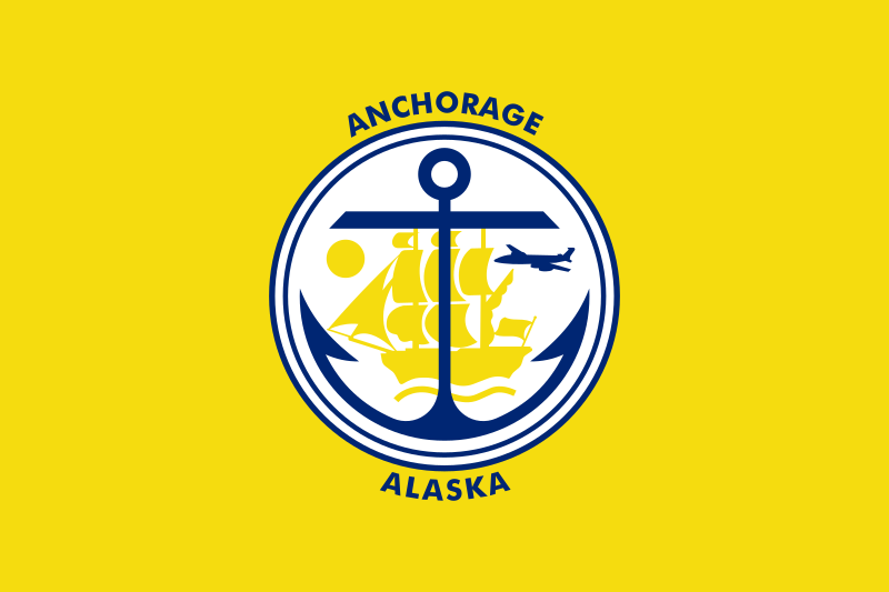 File:Flag of Anchorage, Alaska.svg
Description	Flag of en:Anchorage, Alaska. Image created by uploader based on previous raster image.
Date	1980
Source	Own work
Author	Dyfsunctional