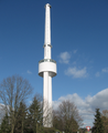 Abluftkamin des Forschungsreaktors des Karlsruher Institut für Technologie, der auch als Wasserturm dient
