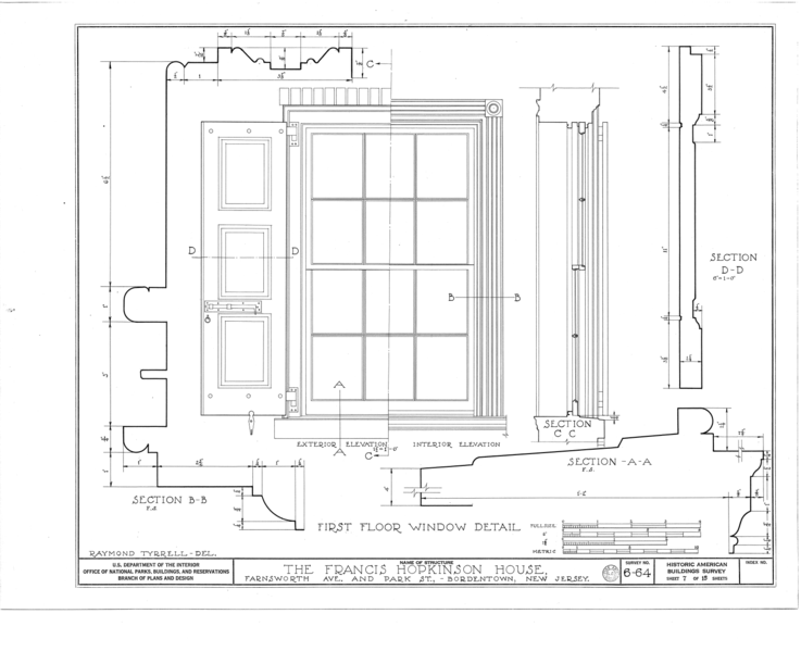 File:Francis Hopkinson House, Park Street and Farnsworth Avenue, Bordentown, Burlington County, NJ HABS NJ,3-BORD,1- (sheet 7 of 15).png